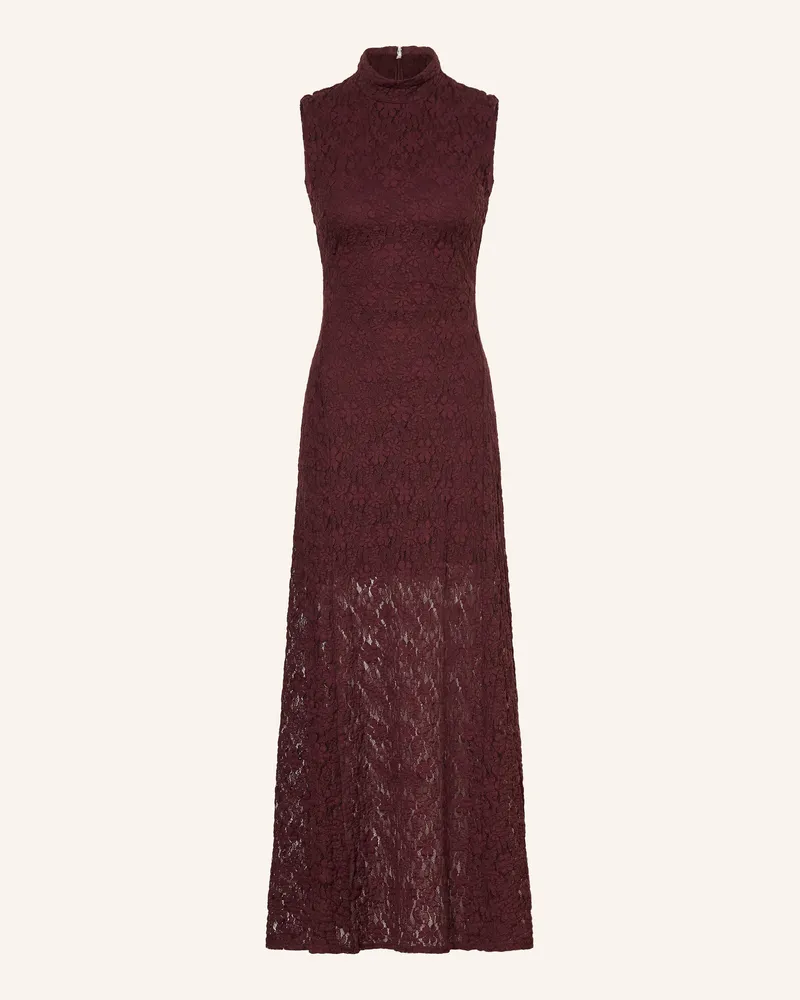 ROTATE Birger Christensen Spitzenkleid rot Dunkelrot