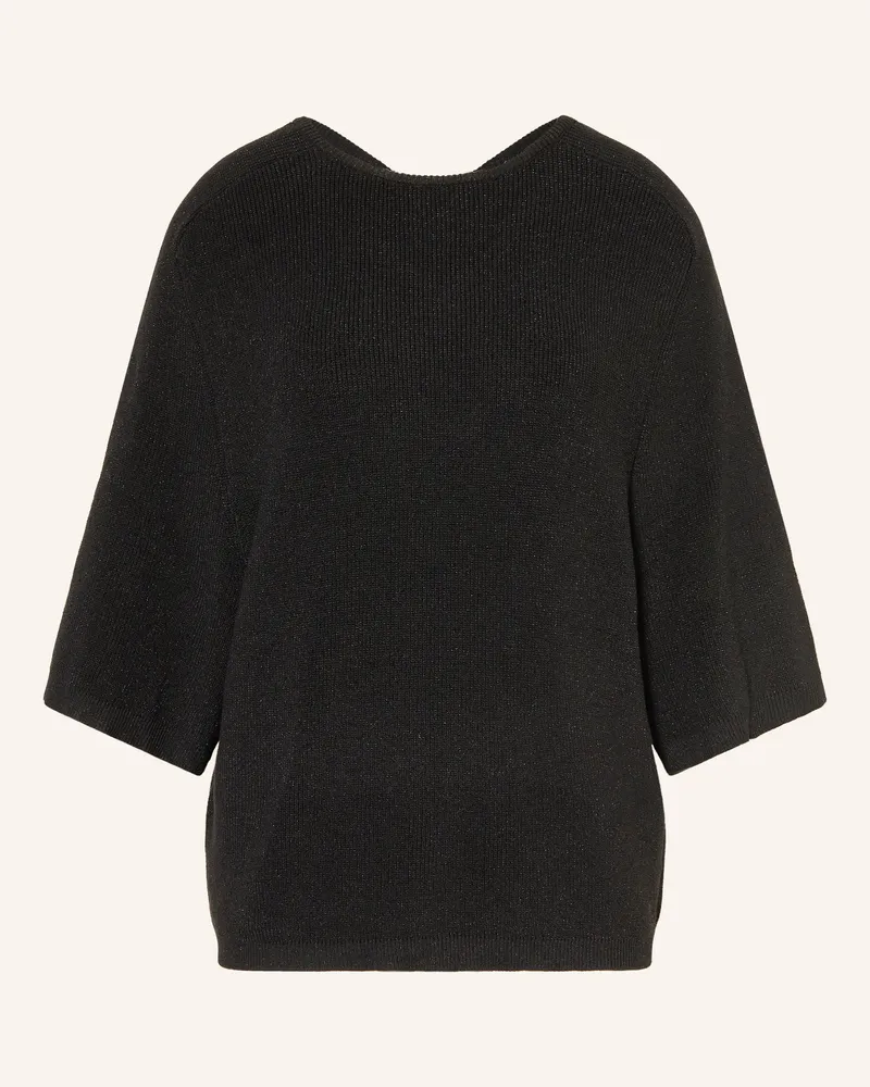 ICHI Strickshirt IHCODY mit Glitzergarn Schwarz