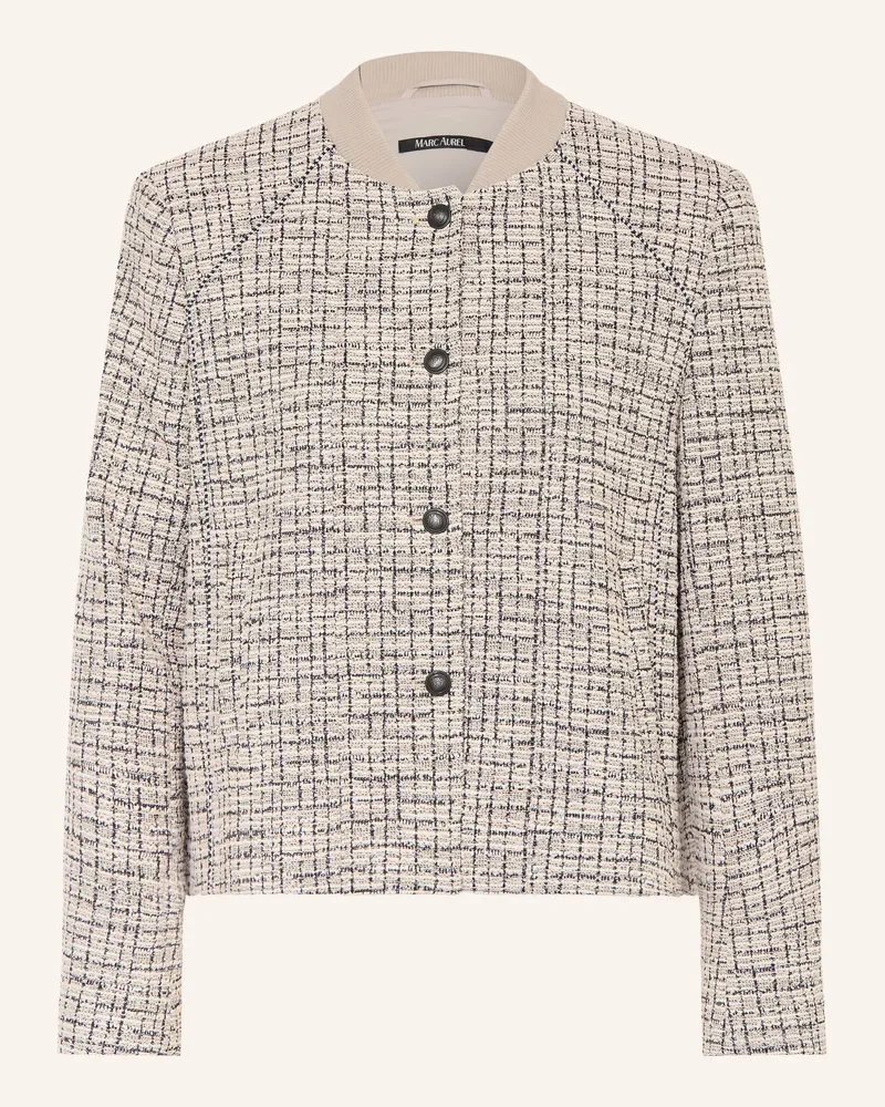 MARC AUREL Kastenjacke Aus Bouclé Mit Glitzergarn beige Creme