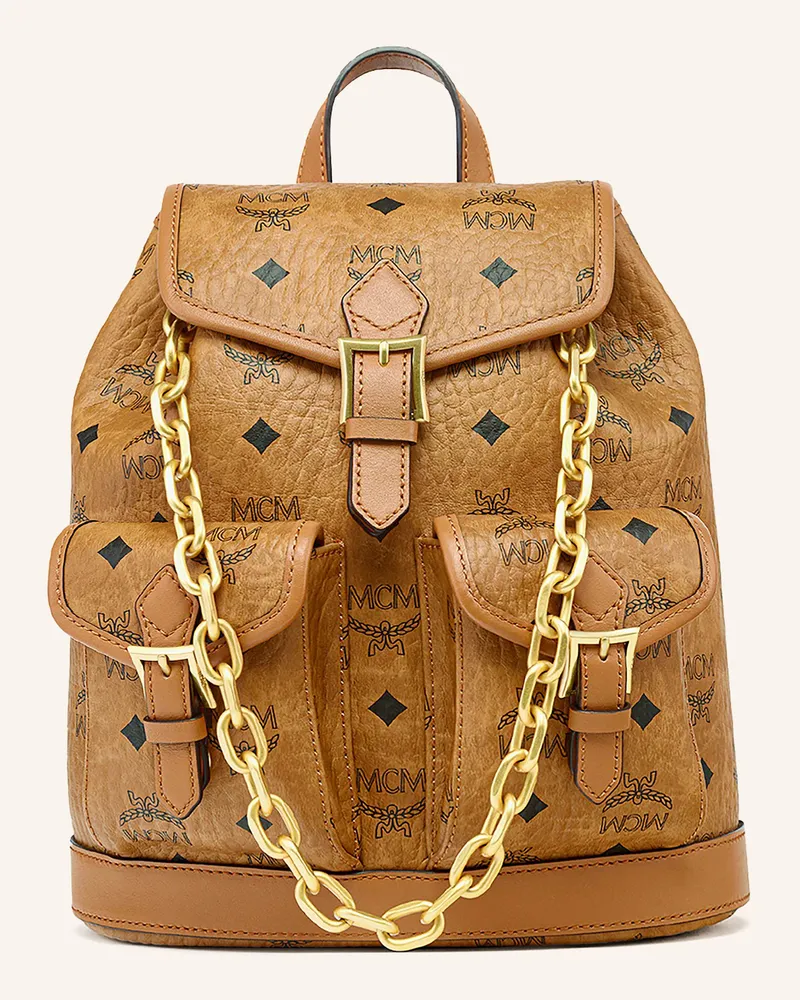 MCM Rucksack AREN MINI Cognac