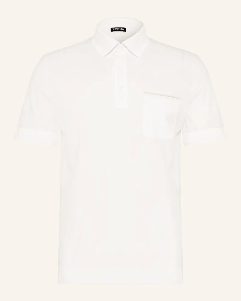 Ermenegildo Zegna Pique-Poloshirt weiss Weiss