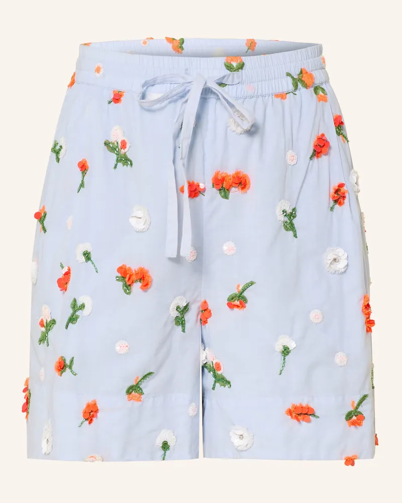 Essentiel Shorts JELENA mit Pailletten Hellblau
