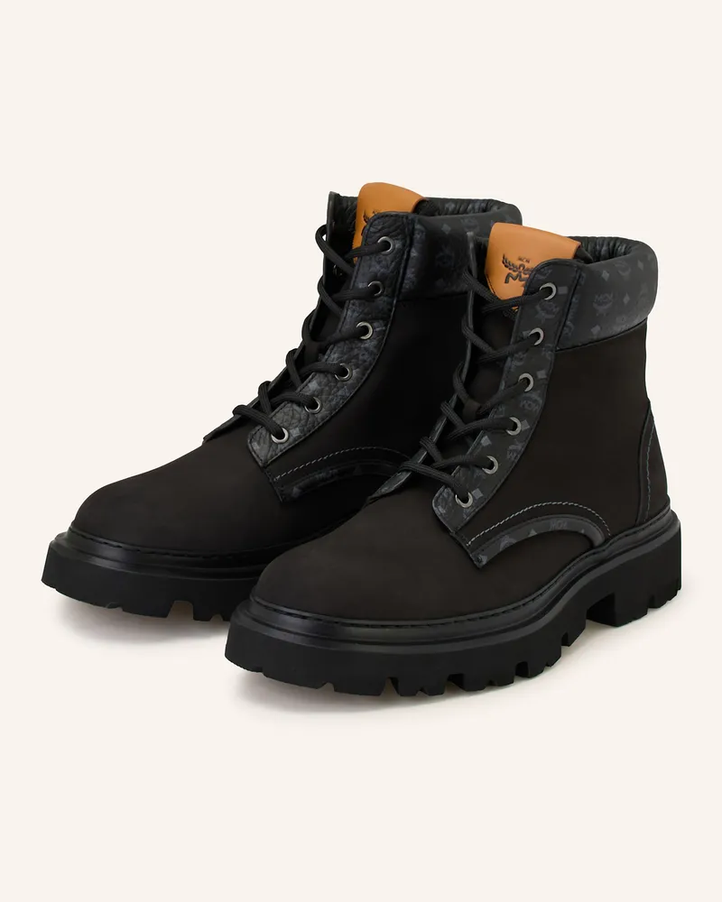 MCM Schnürboots schwarz Schwarz
