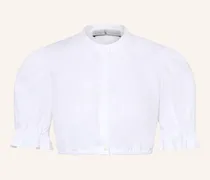Dirndlbluse Mit Spitze Und Rüschen weiss