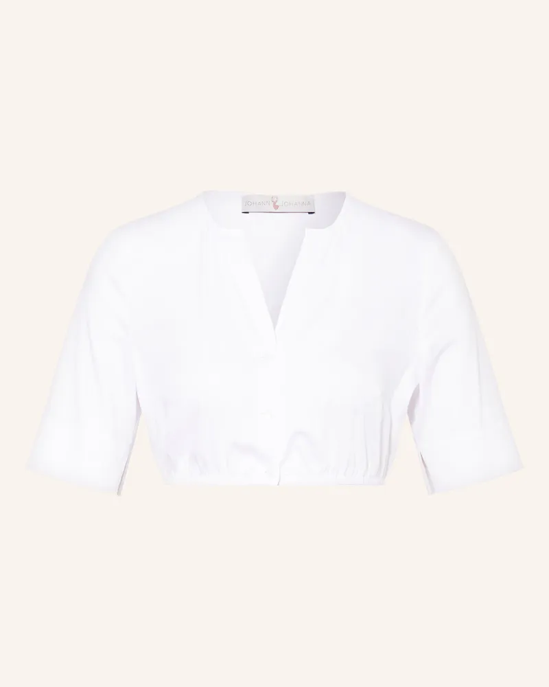 Johann & Johanna Dirndlbluse weiss Weiss