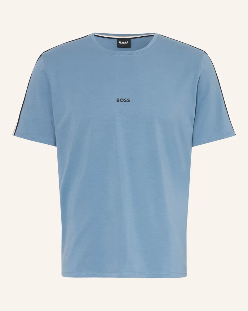 HUGO BOSS Schlafshirt blau Hellblau