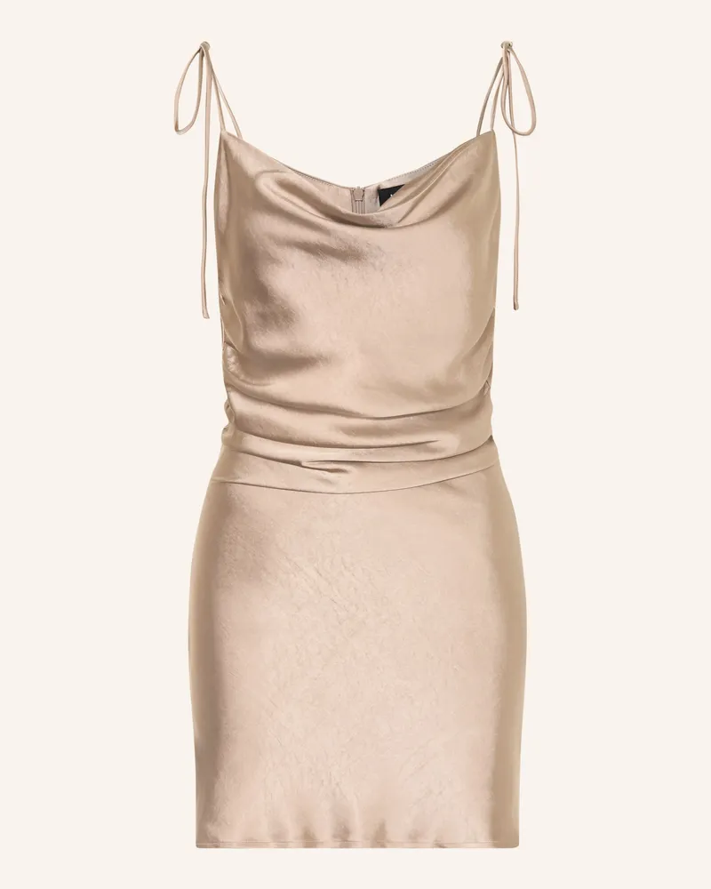 WRSTBHVR Satinkleid Selda beige Taupe
