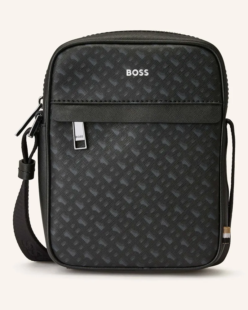 HUGO BOSS Saffiano-Umhängetasche Zair schwarz Schwarz
