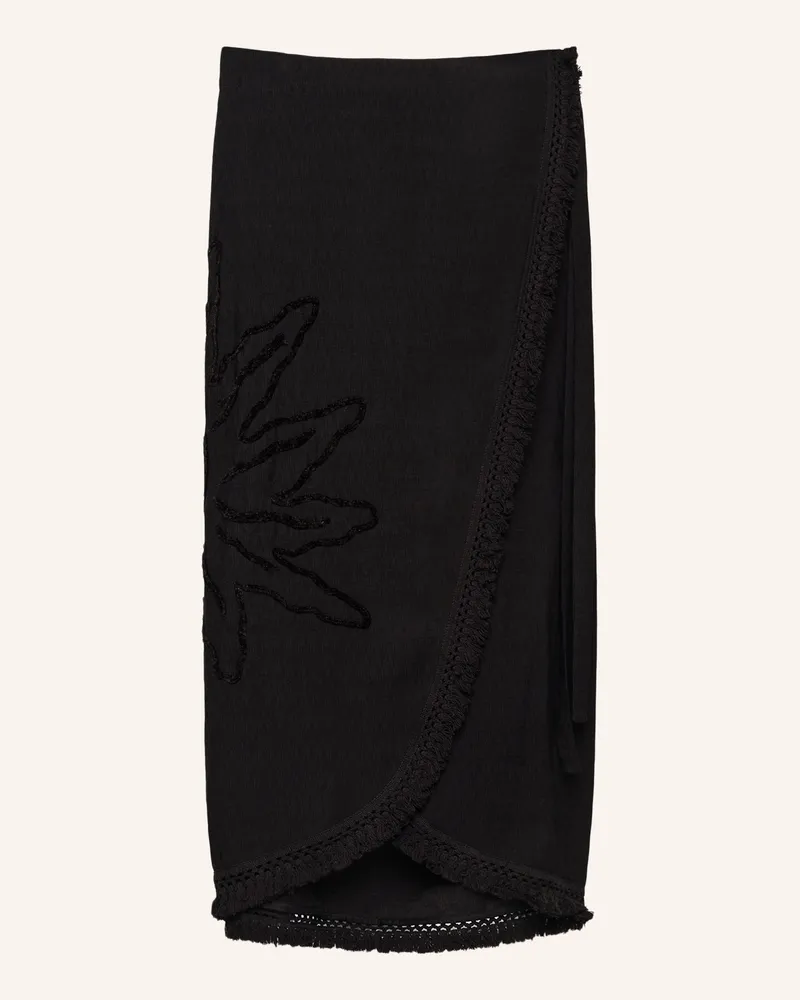 BIMBA Y LOLA Midi-Sarongrock schwarz Schwarz