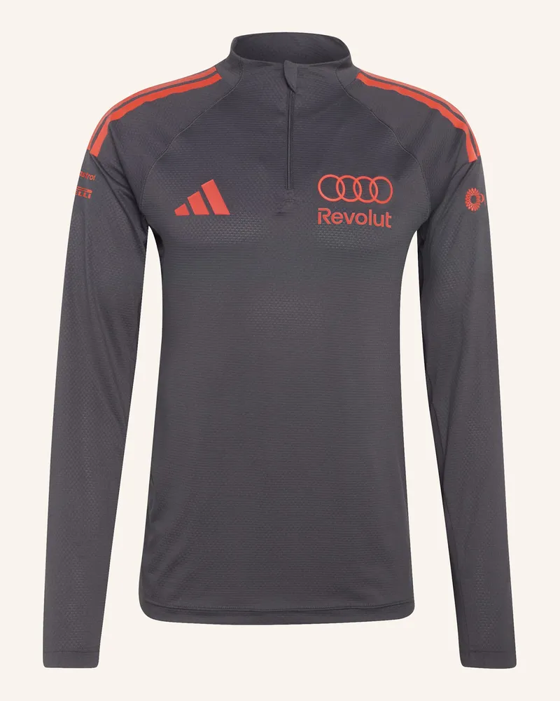 adidas AUDI REVOLUT F1 TEAM MECHANICS 1/4 REISSVERSCHLUSS-JACKE Schwarz