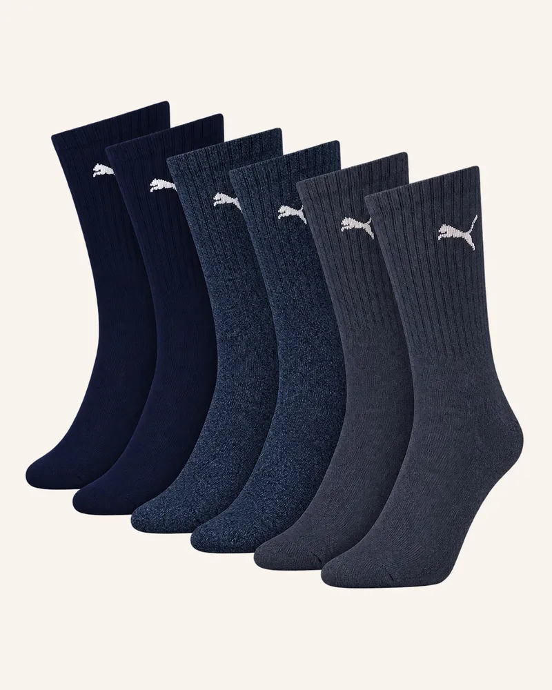 Puma Sportsocken Regular Crew 6-Pack blau Blau