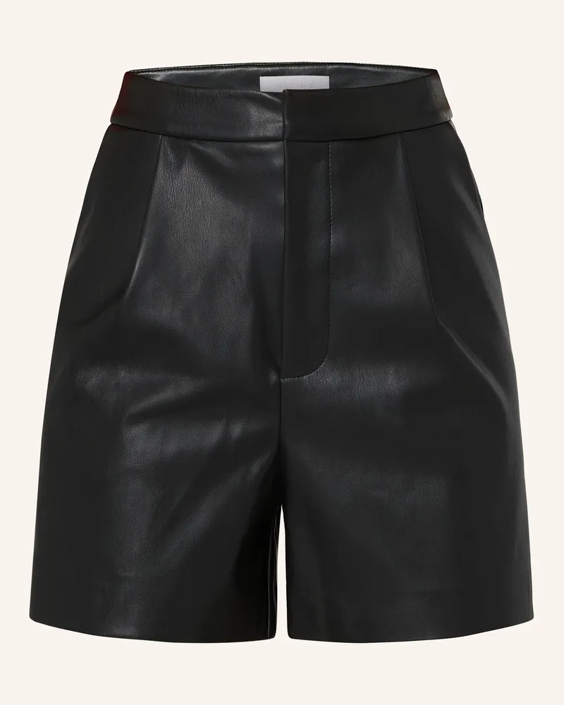 Rich&Royal Shorts in Lederoptik Schwarz