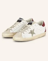 Golden Goose Sneaker SUPER-STAR mit Pailletten Weiss