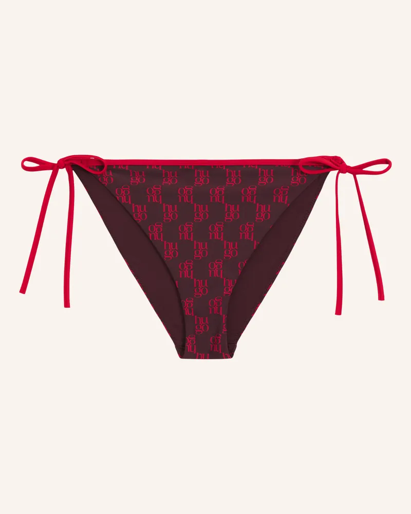 HUGO BOSS Bikini-Unterteil MONOGRAM SIDE TIE Regular Fit Dunkelrot