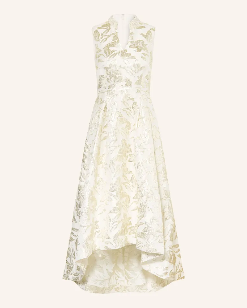 Apart Cocktailkleid mit Schmuckperlen und Glitzergarn Creme