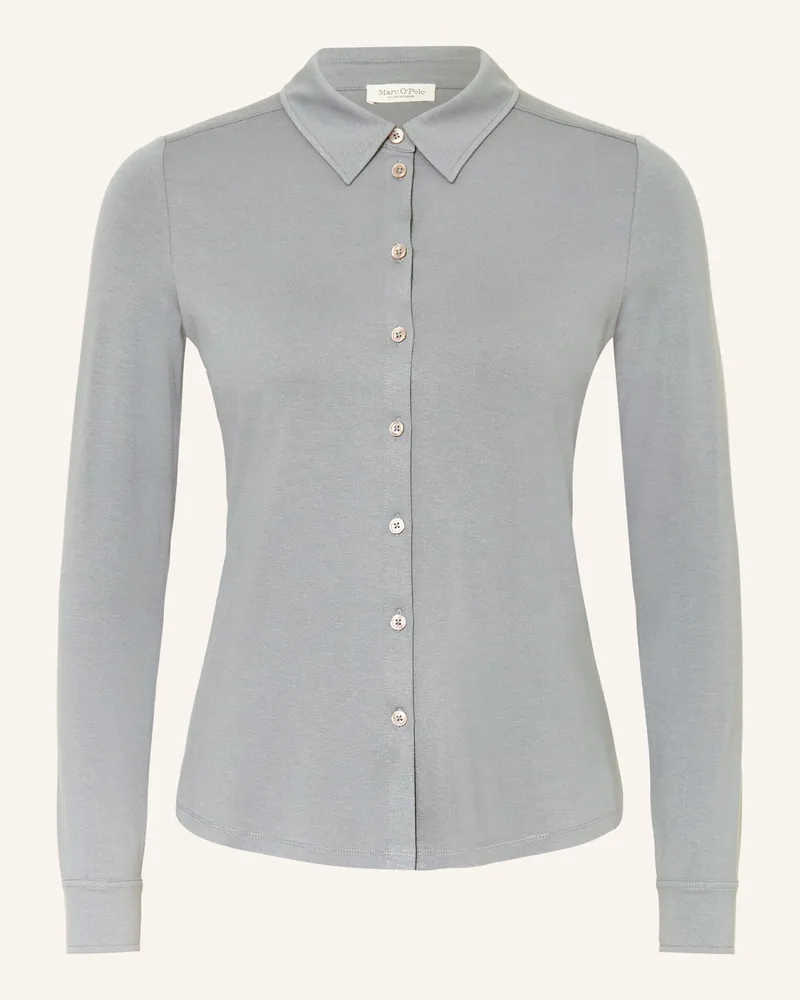 Marc O'Polo Hemdbluse aus Jersey Blaugrau