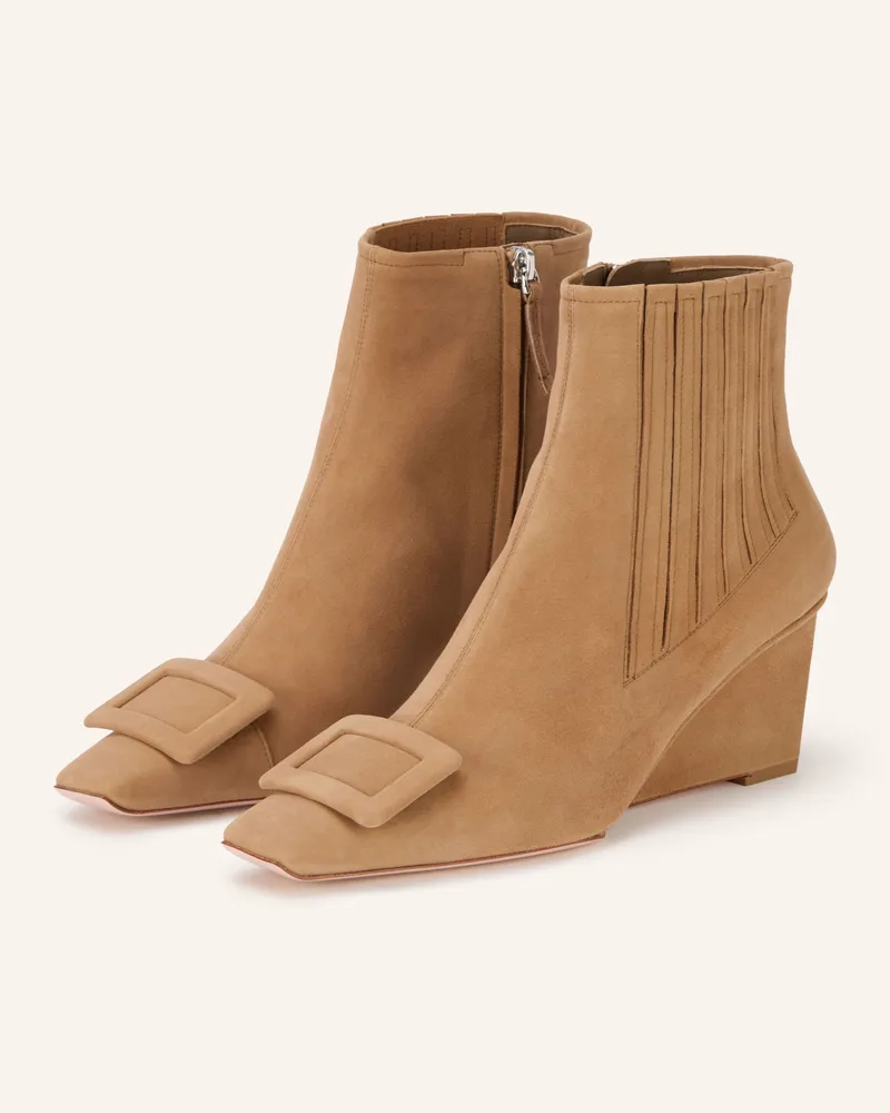 Roger Vivier Stiefeletten Belle Vivier braun Camel