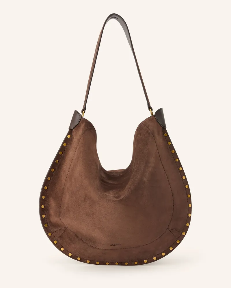 Isabel Marant Shopper Oskan Mit Pouch Und Nieten braun Dunkelbraun