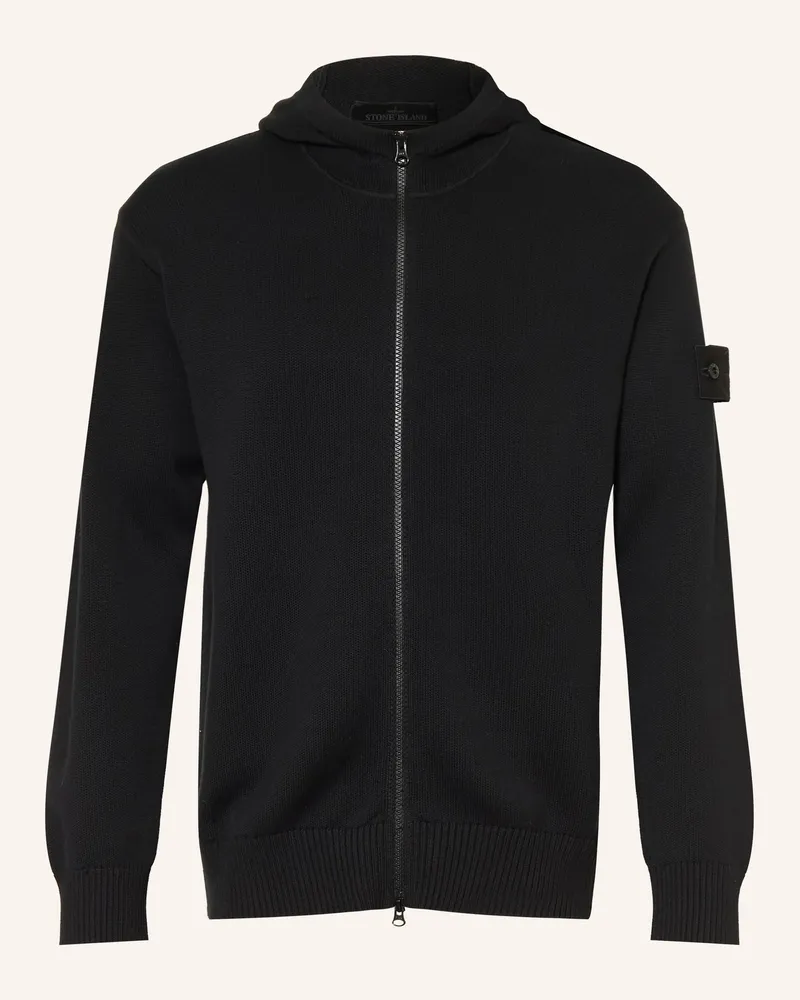 Stone Island Strickjacke Ghost schwarz Schwarz