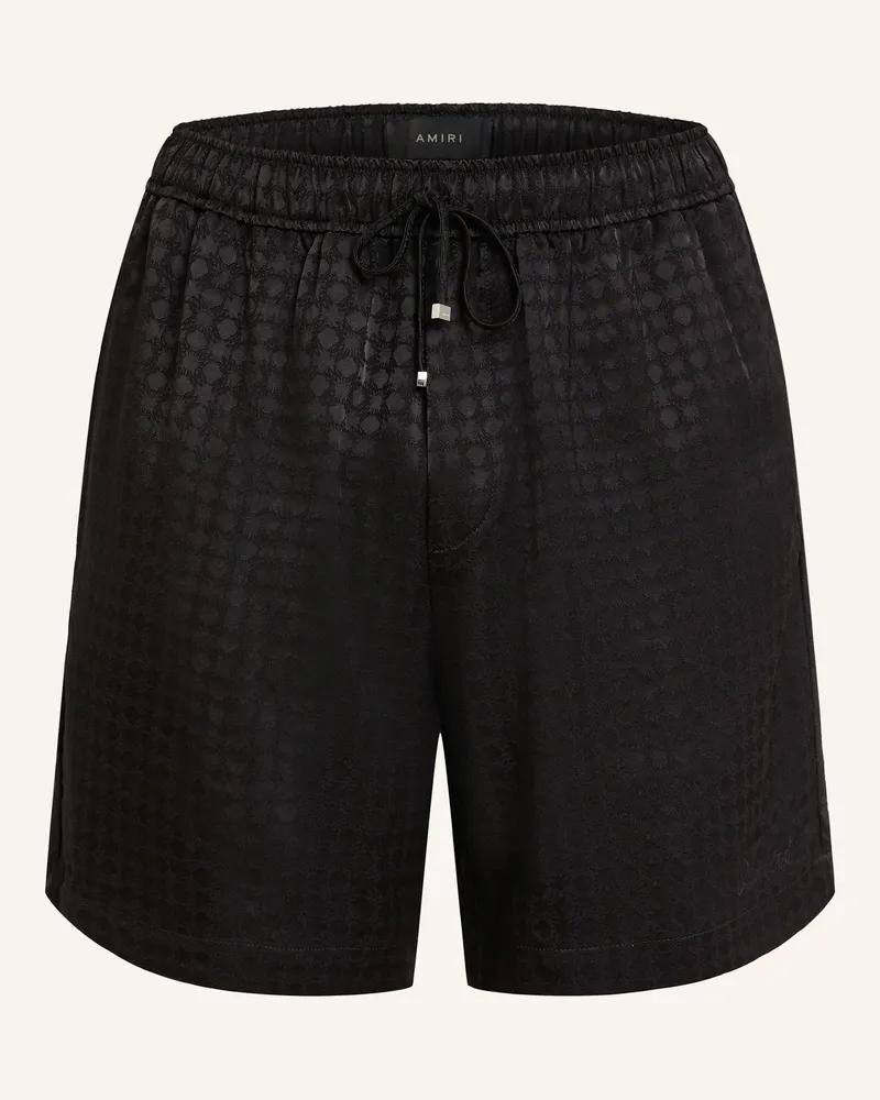 Amiri Satinshorts Quad schwarz Schwarz