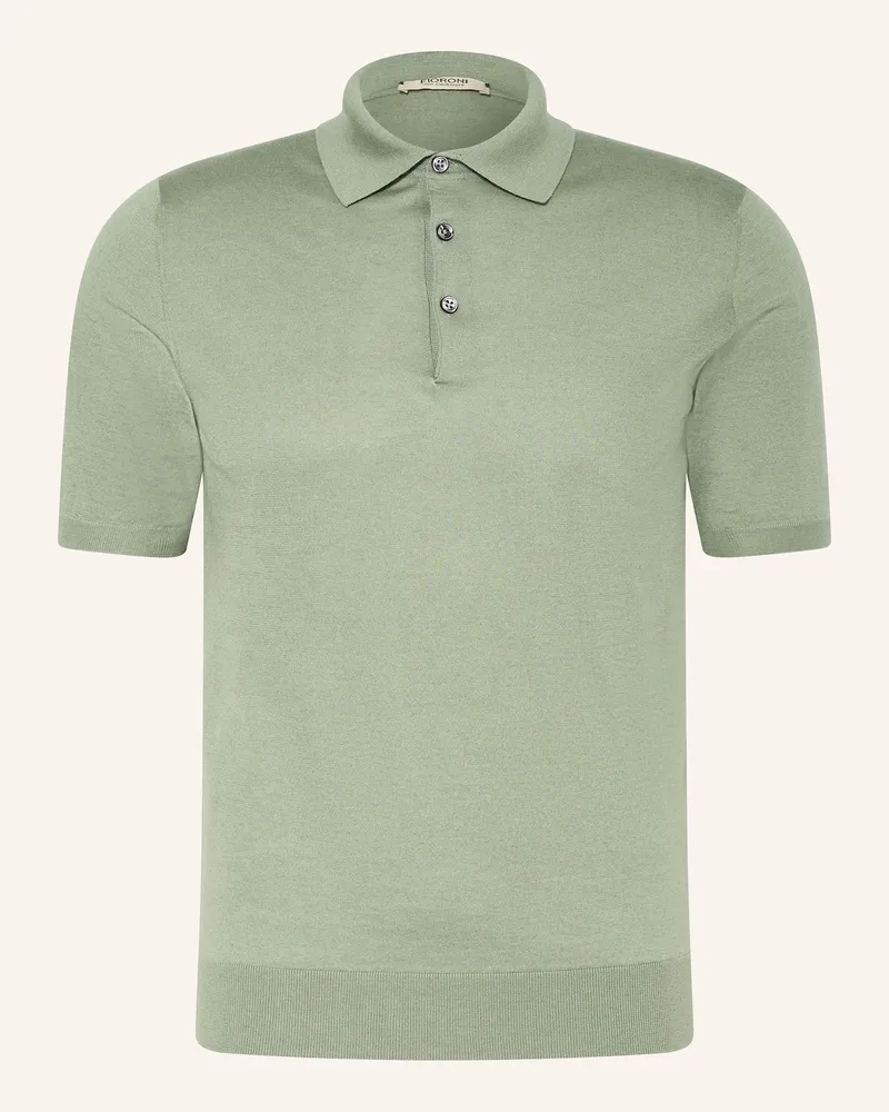 FIORONI Strick-Poloshirt Hellgrün