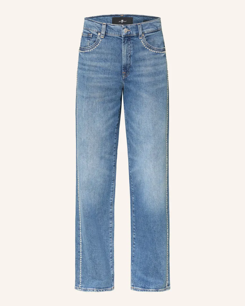 7 for all mankind Straight Jeans Stovepipe Mit Schmucksteinen blau 3s9