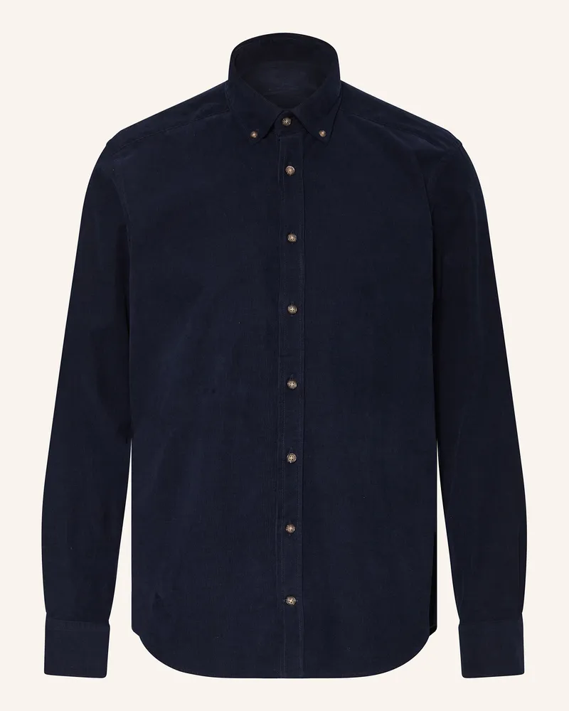 Strokesman's Cordhemd Regular Fit blau Dunkelblau