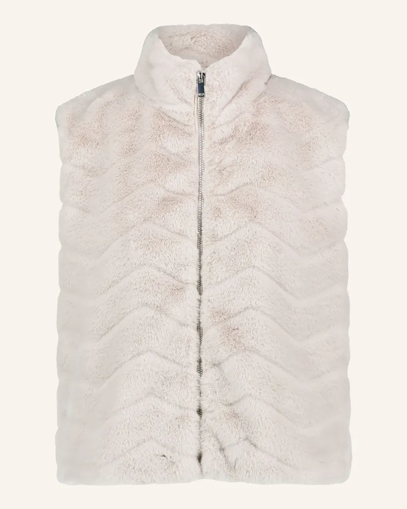Cartoon Kunstfell-Weste beige Creme