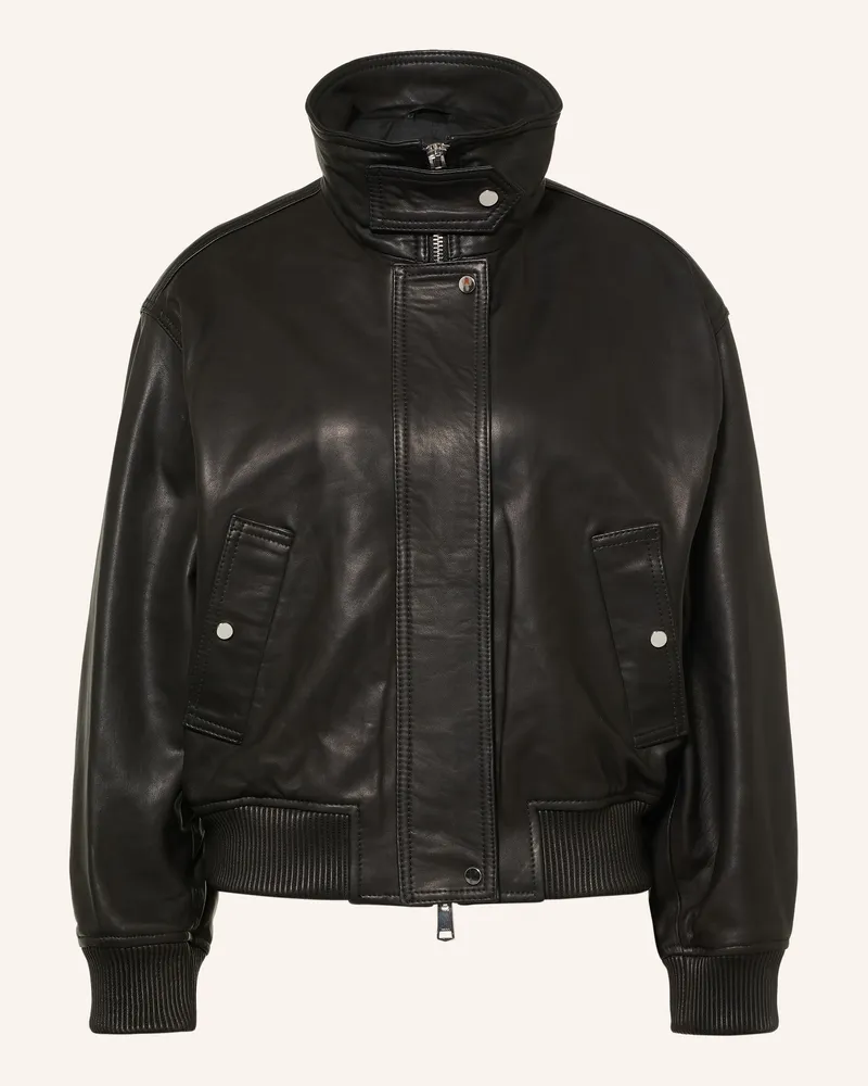 Reiss Lederjacke Cara schwarz Schwarz