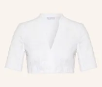 Dirndlbluse im Materialmix