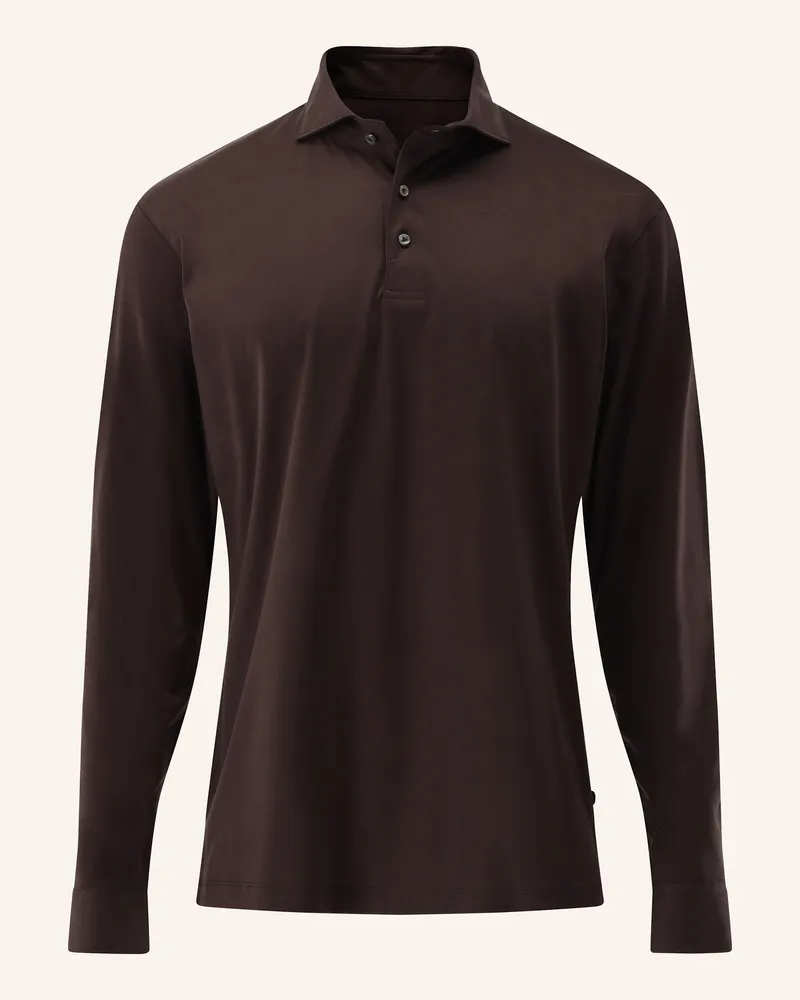 van Laack Hemd Polo Braun