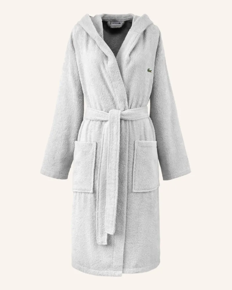 Lacoste Bademantel LOPEN Hellgrau