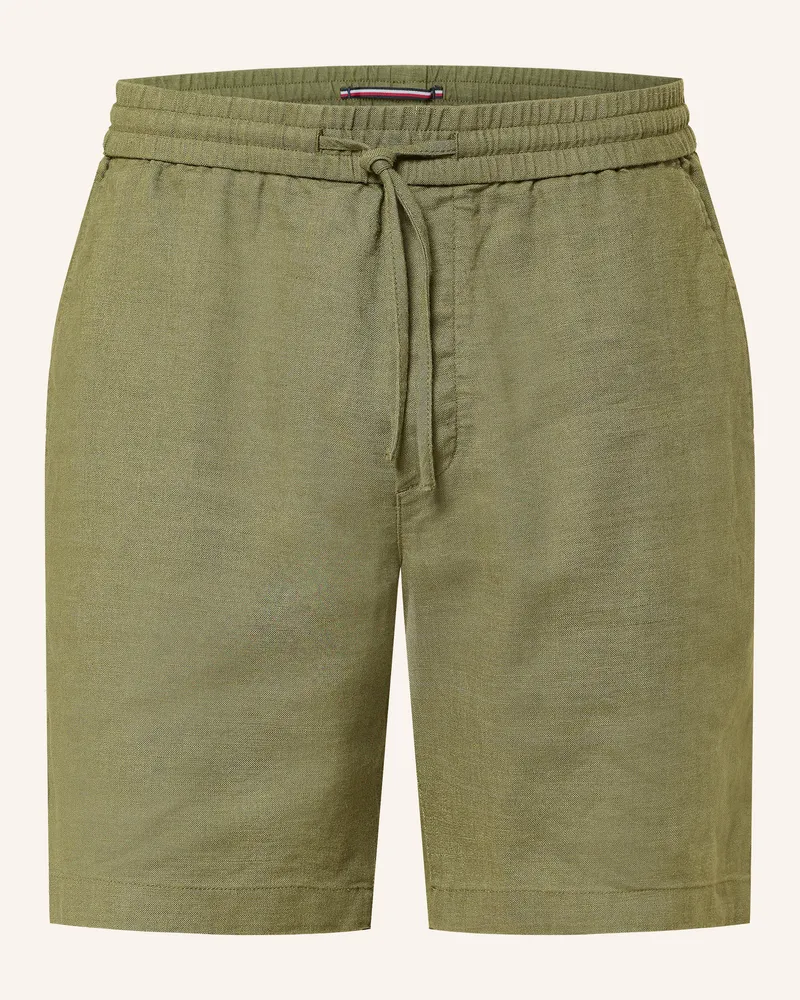 Tommy Hilfiger Leinenshorts DOVER Regular Fit Oliv