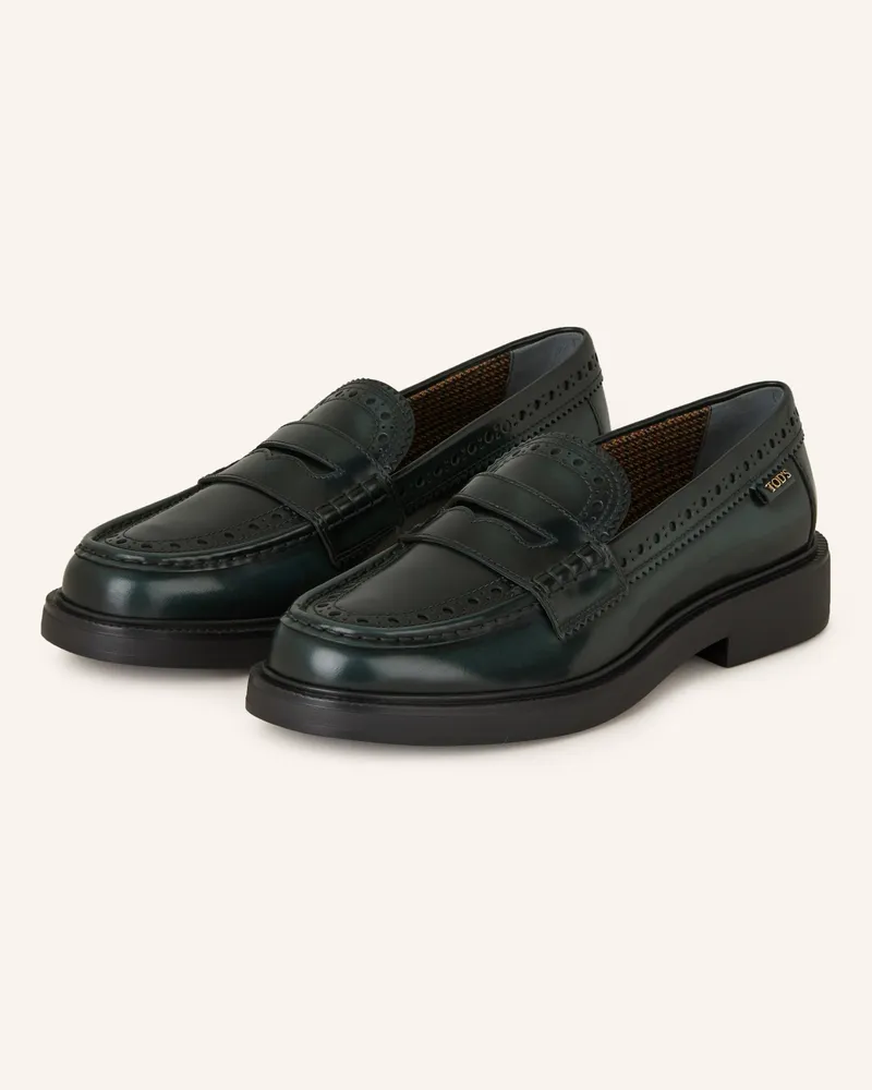 TOD'S Penny-Loafer schwarz Dunkelgrün