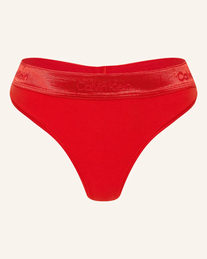 Calvin Klein String Icon Cotton Modal Metallic rot Rot