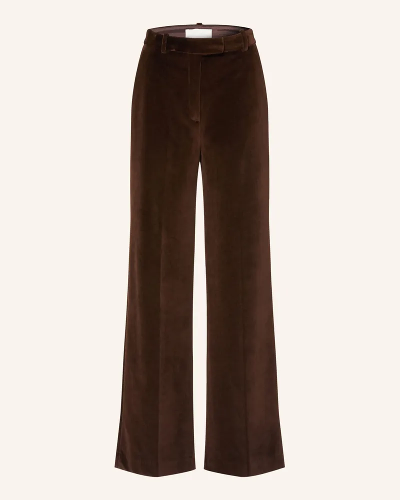 CIRCOLO 1901 Marlenehose Aus Samt braun Dunkelbraun