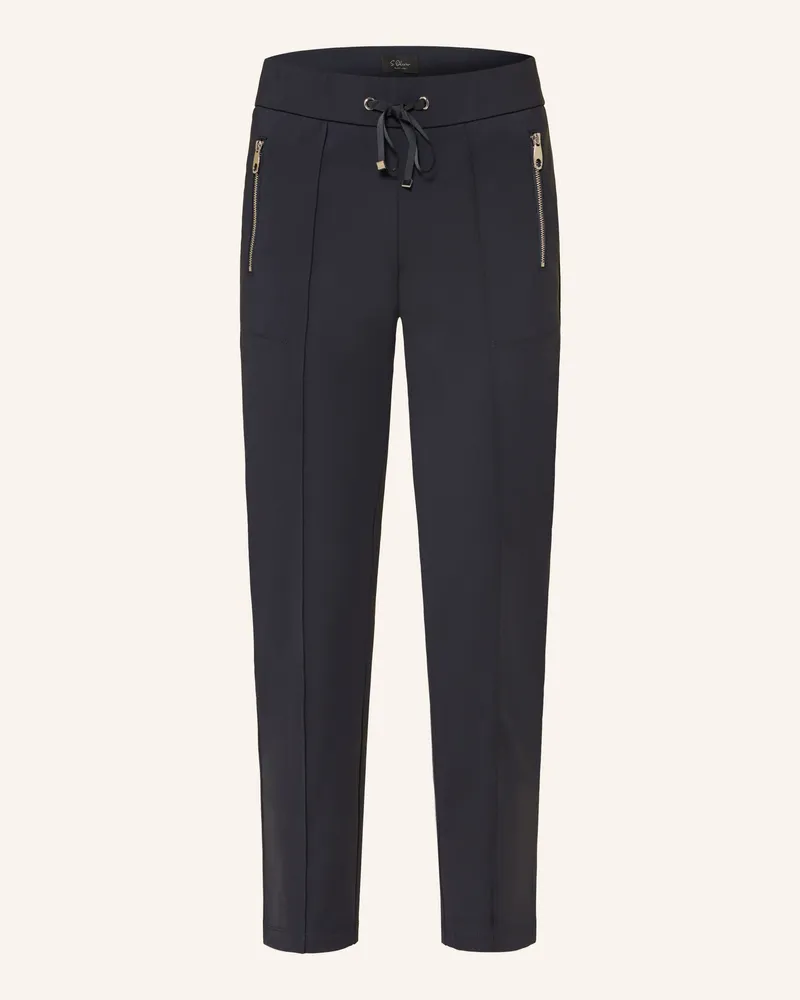 S.Oliver Hose Im Jogging-Stil blau Dunkelblau