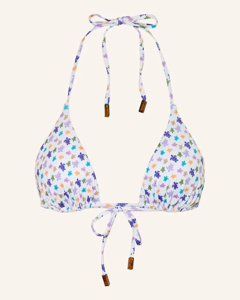 Vilebrequin Triangel-Bikini-Top MICRO FLEUR Weiss