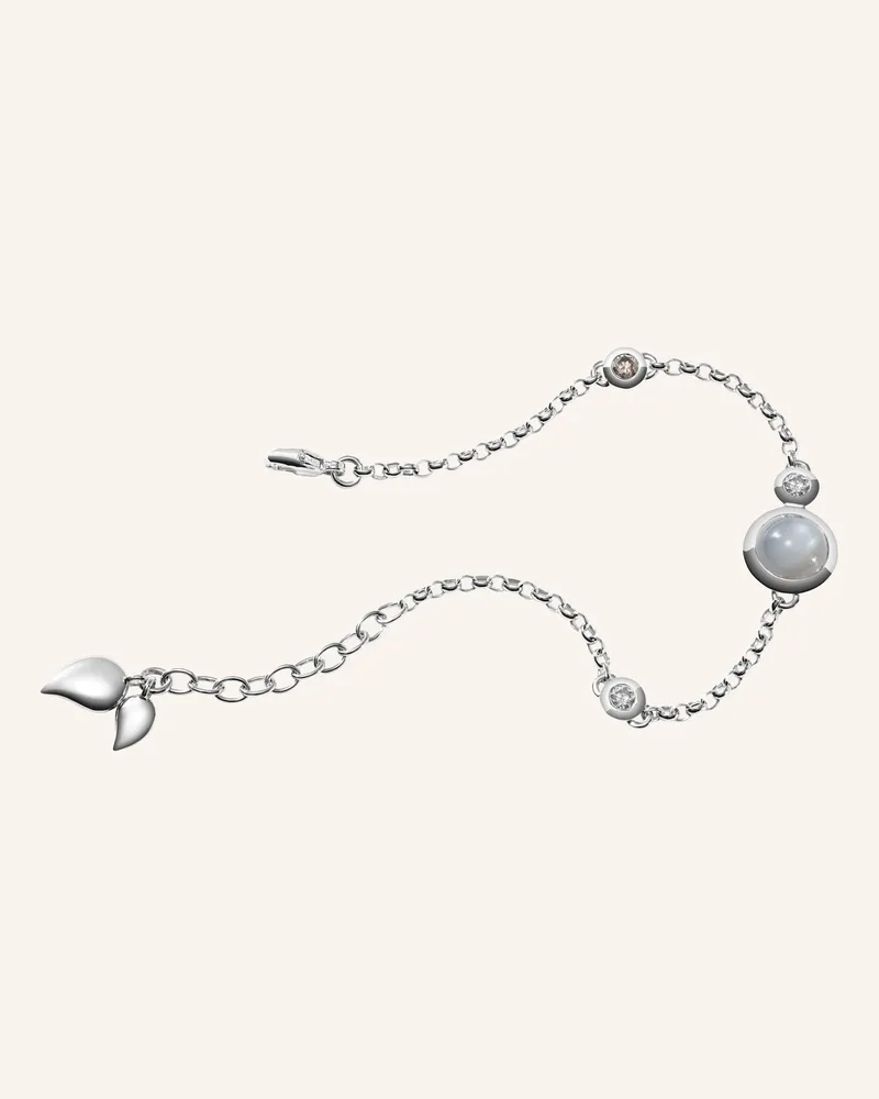 TAMARA COMOLLI Armband BRACELET BOUTON MINI CHAIN 'CASHMERE' - SMALL/MEDIUM 18K Weißgold Weissgold