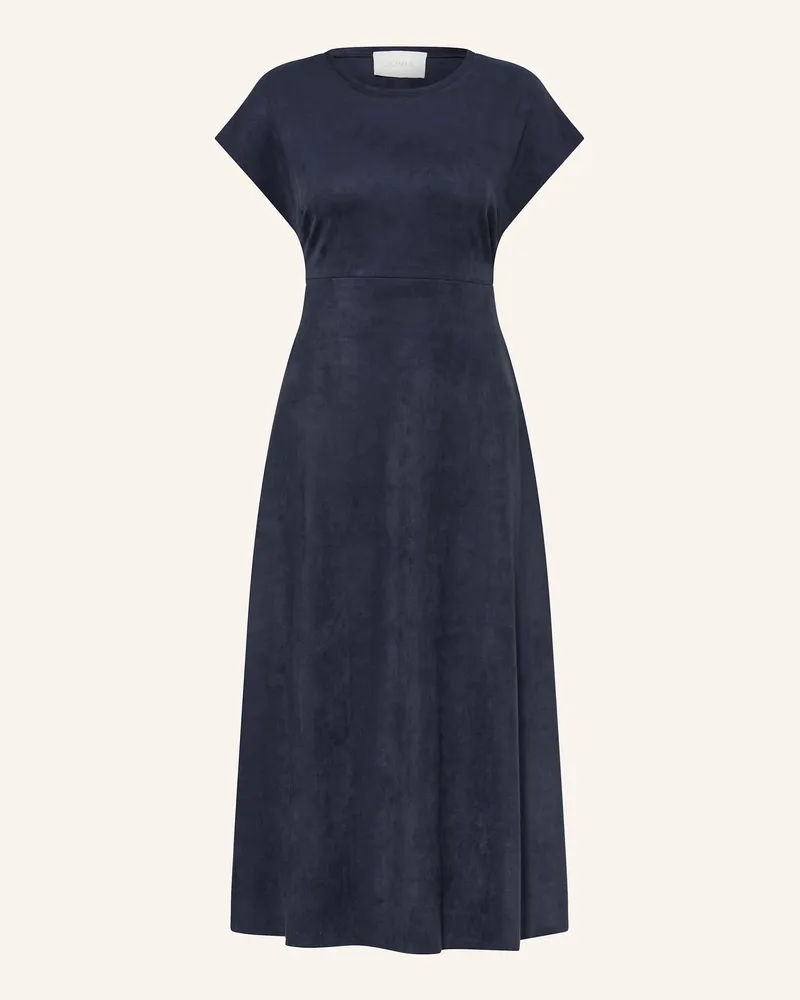 Juvia Kleid JUNO in Lederoptik Dunkelblau