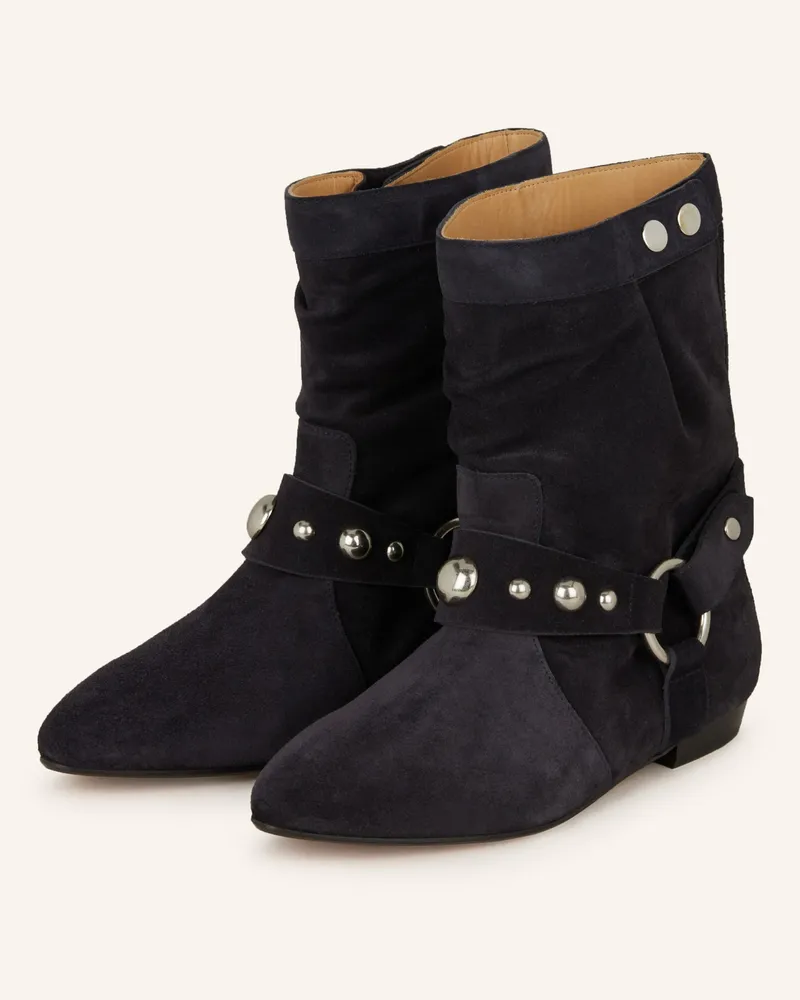 Isabel Marant Boots STANIA mit Nieten Dunkelgrau