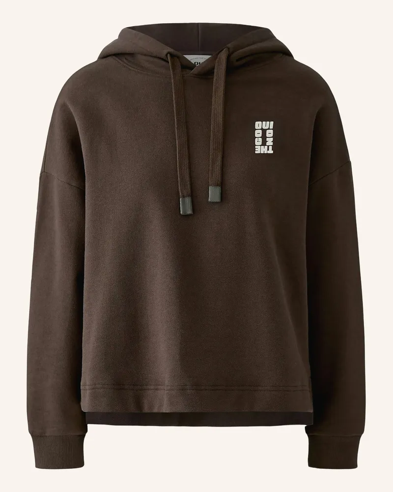 Oui  Hoodie braun Dunkelbraun