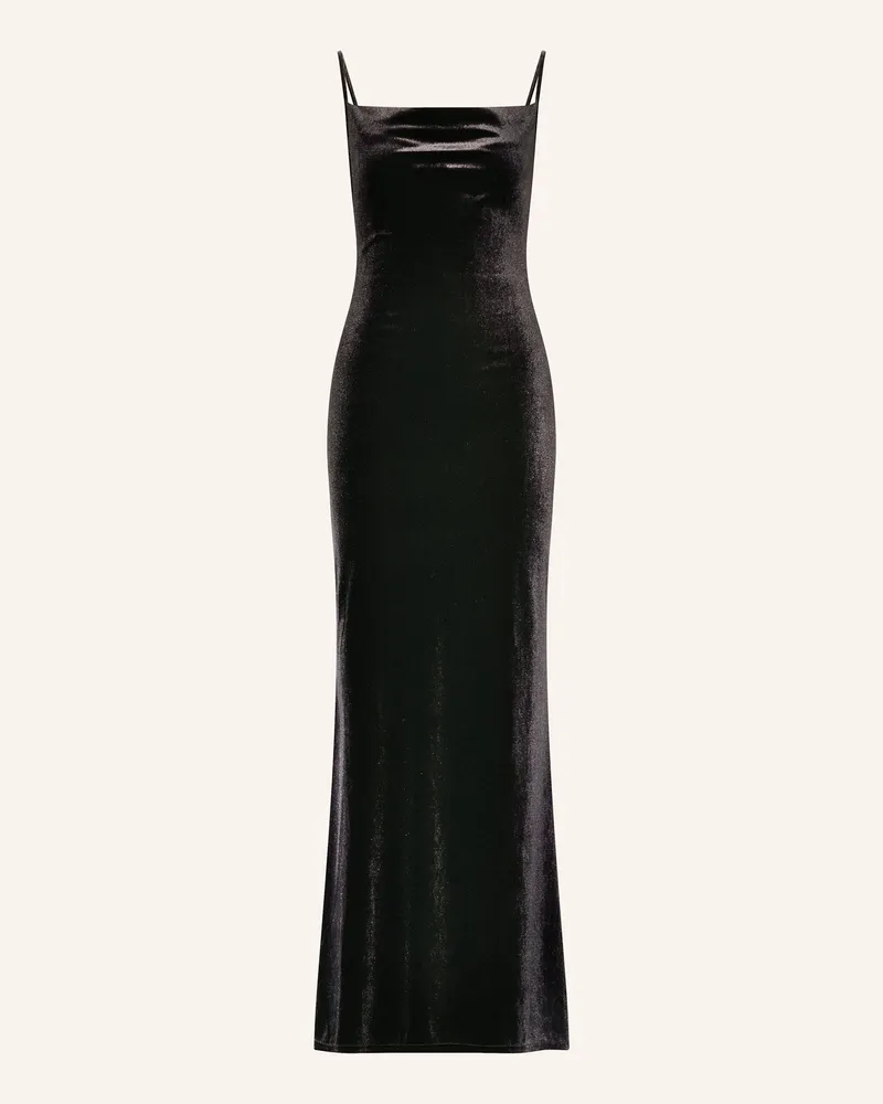 Lipsy  Abendkleid Aus Samt schwarz Schwarz