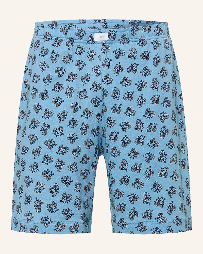 Mey Schlafshorts Mey × Loriot blau Hellblau