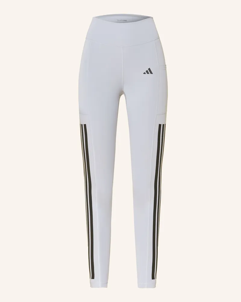 adidas Tights Optime 3-Stripes Full Length grau Hellgrau