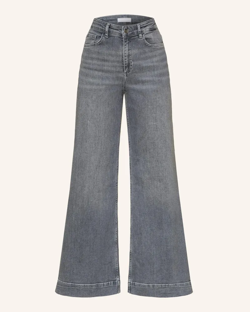 Rich&Royal Flared Jeans Dunkelgrau