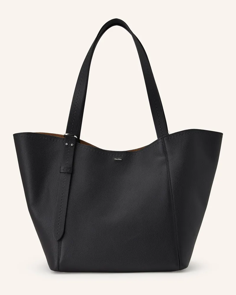 Max Mara Shopper mit Pouch Schwarz