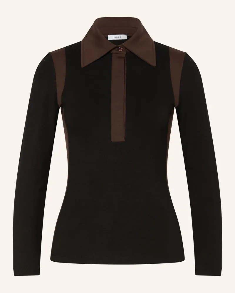 Reiss Jersey-Poloshirt DENISE Dunkelbraun