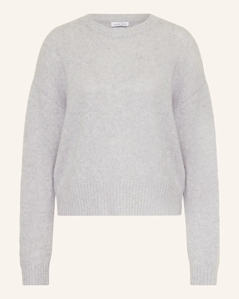 Mrs & HUGS Pullover Aus Cashmere grau Hellgrau