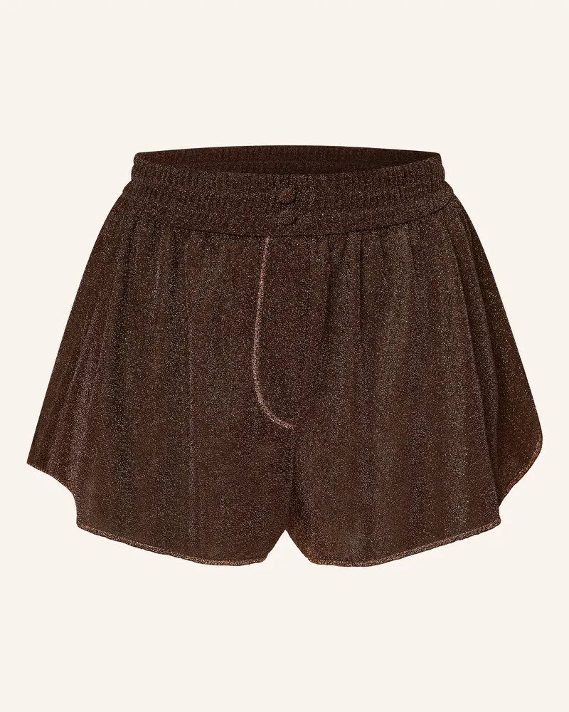 Oséree Shorts Lumiere Mit Glitzergarn braun Dunkelbraun